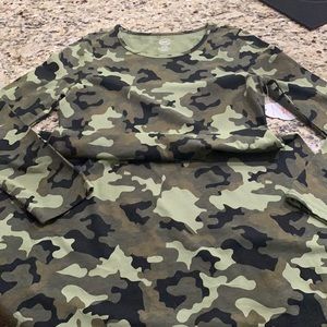 Girls long sleeve camouflage dress